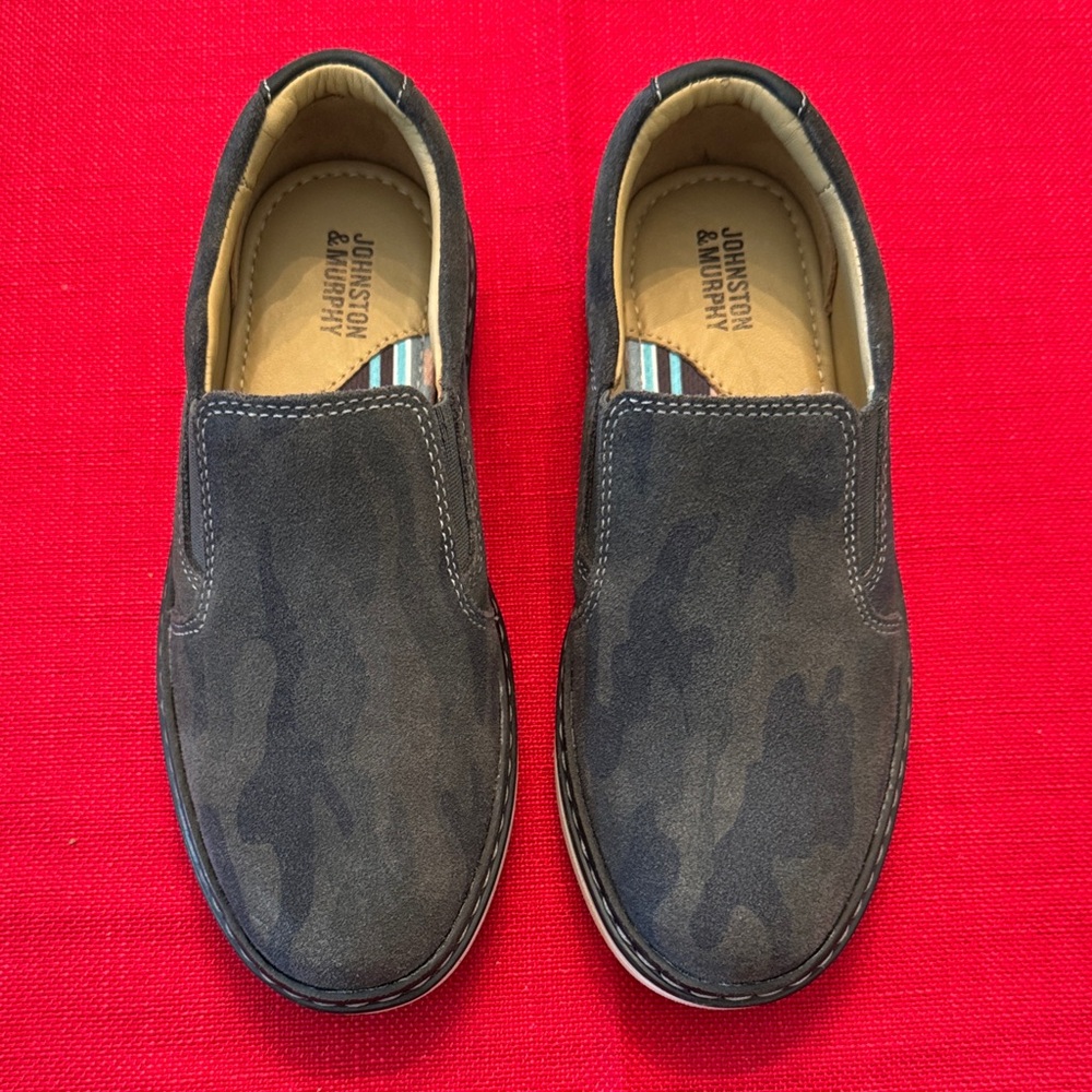 Johnston & Murphy Kids Camouflage Slip-On Sneakers